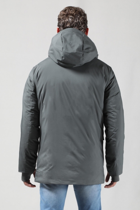 Gabbiano grijze heren jas | Model achteraanzicht