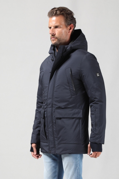 Gabbiano blauwe heren jas | Model zijaanzicht