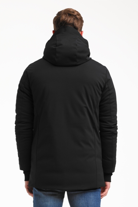 Gabbiano zwarte heren jas | Model achteraanzicht