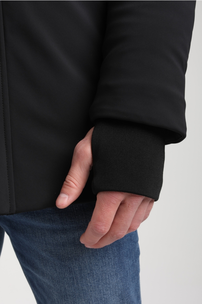 Gabbiano zwarte heren jas | Close up