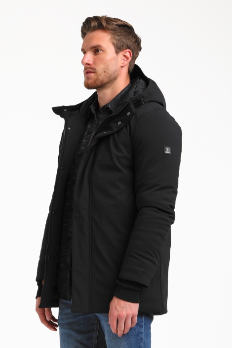 Gabbiano zwarte heren jas | Model zijaanzicht