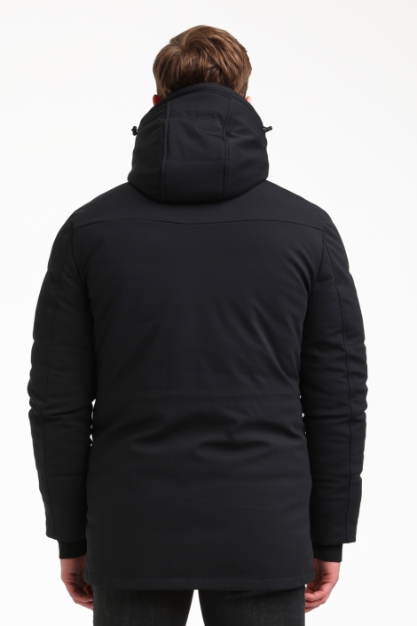 Gabbiano zwarte heren jas | Model achteraanzicht