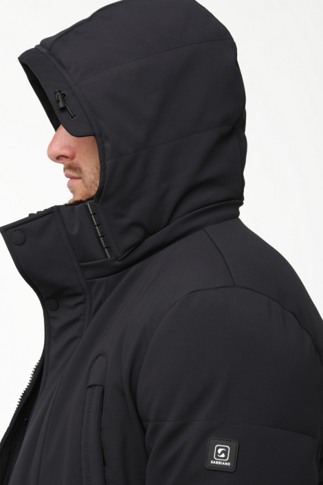 Gabbiano zwarte heren jas | Close up