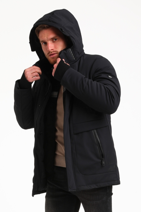 Gabbiano zwarte heren jas | Model vooraanzicht