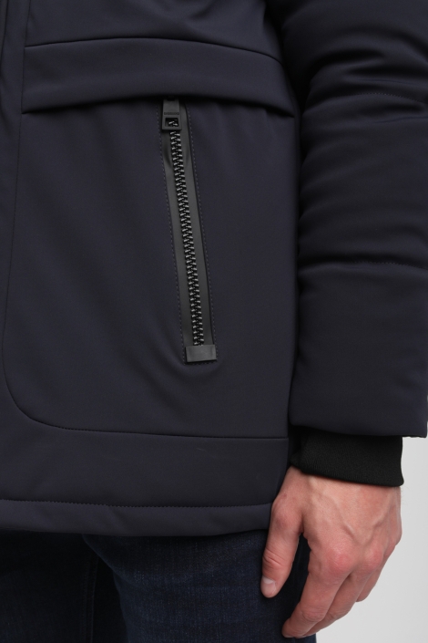 Gabbiano blauwe heren jas | Close up