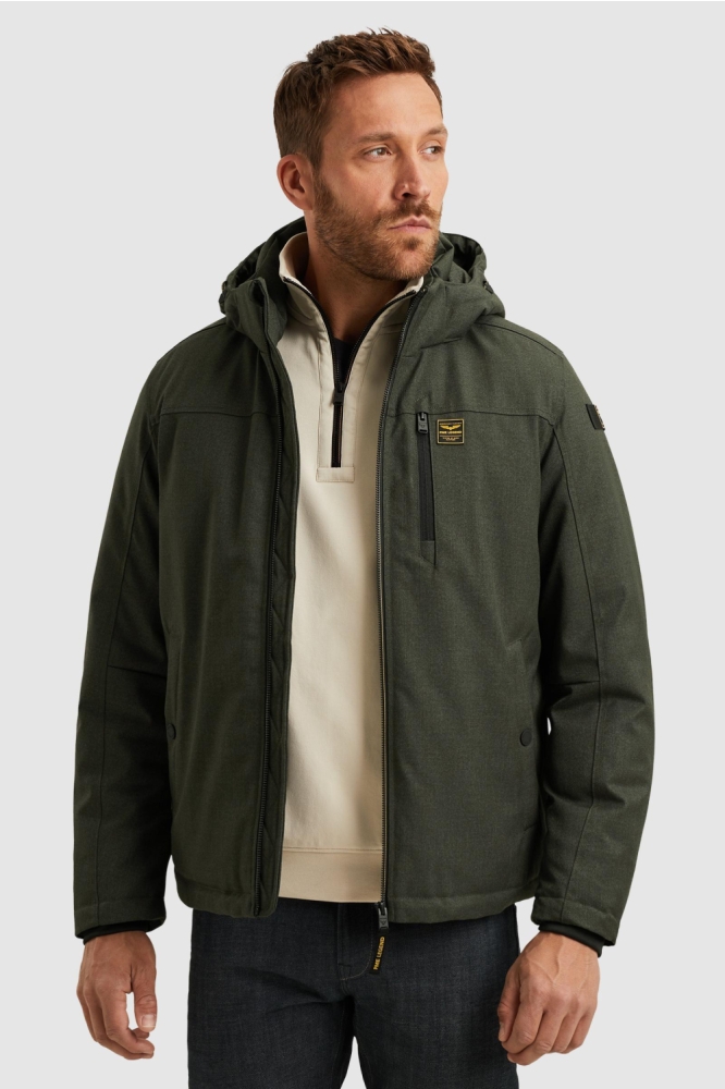 PME legend groene heren jas | Model vooraanzicht