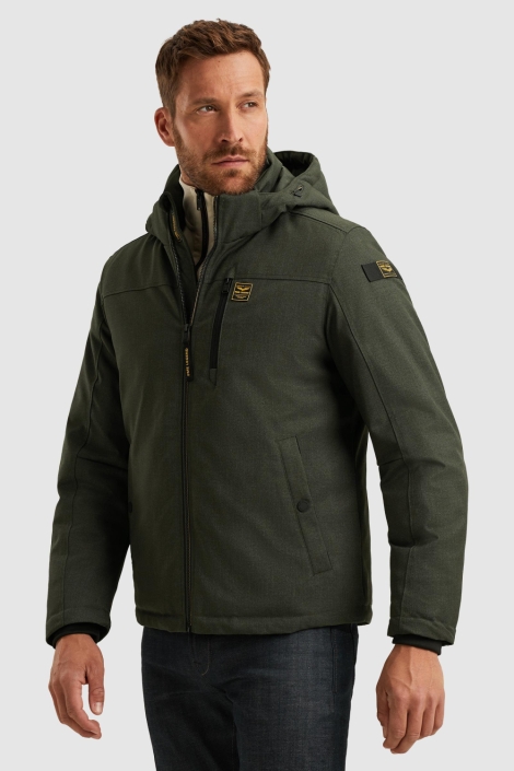 PME legend groene heren jas | Model zijaanzicht