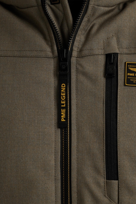 PME legend taupe heren jas | Close up