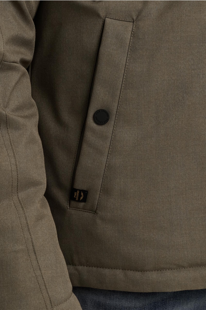 PME legend taupe heren jas | Close up
