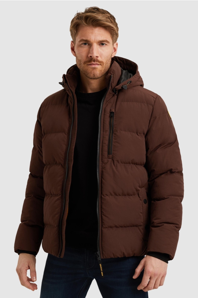 PME legend bruine heren jas | Model vooraanzicht