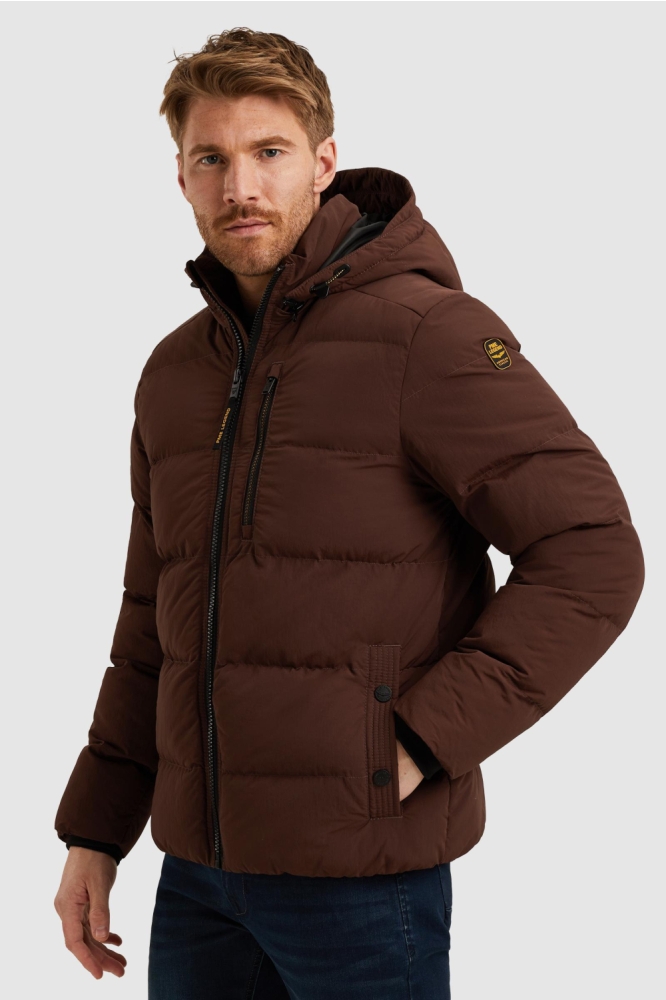 PME legend bruine heren jas | Model zijaanzicht