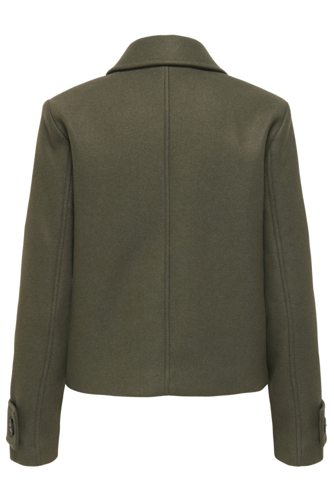 Only groene dames jas | Achteraanzicht