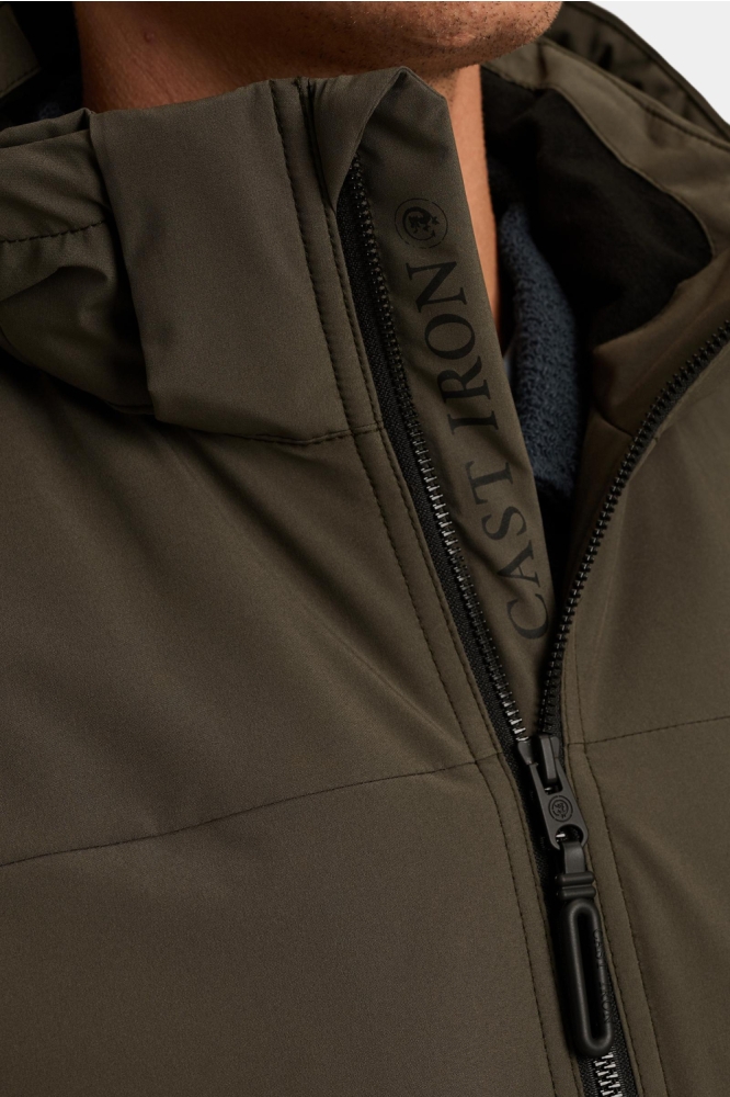 Cast Iron groene heren jas | Close up