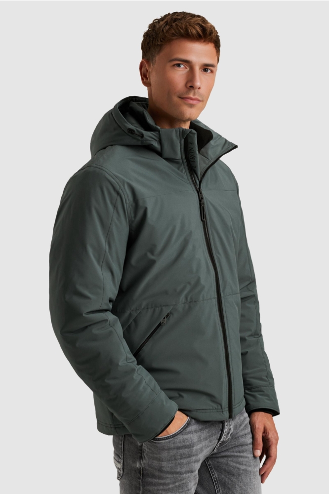 Cast Iron blauwe heren jas | Model zijaanzicht