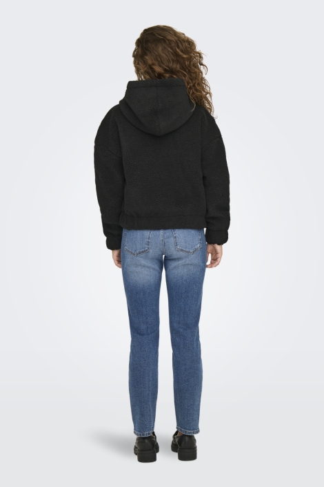 Only zwarte dames jas | Model achteraanzicht