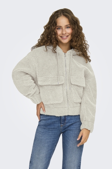 Only ONLTANJA TEDDY HOOD JACKET OTW NOOS 15335779 PUMICE STONE