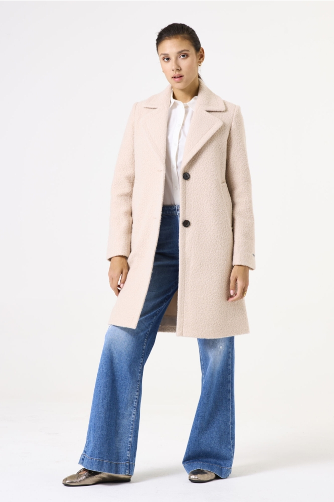 Garcia zand dames jas | Model vooraanzicht