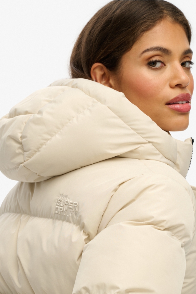 Superdry ecru dames jas | Close up