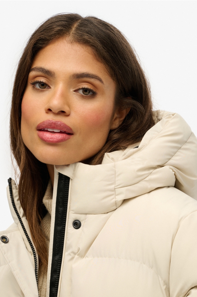 Superdry ecru dames jas | Close up