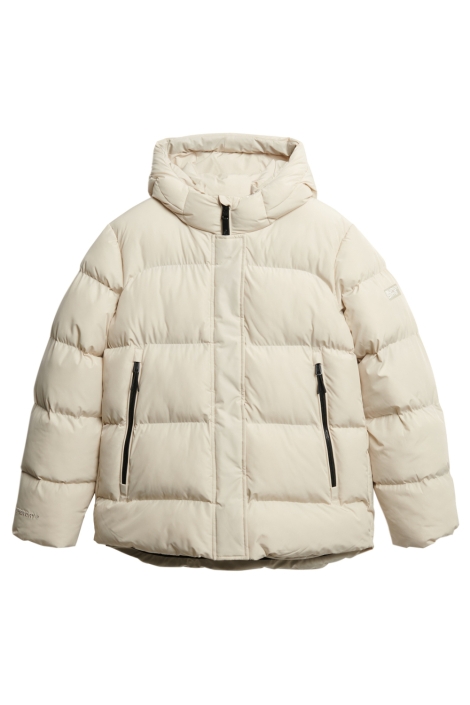 Superdry ecru dames jas | Vooraanzicht