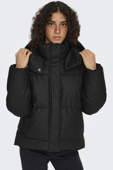 Only Jas ONLAGNES COATED PUFFER JACKET OTW 15365796 Black