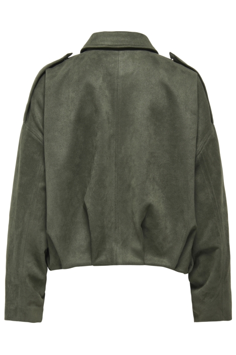 Jacqueline de Yong groene dames jas | Achteraanzicht