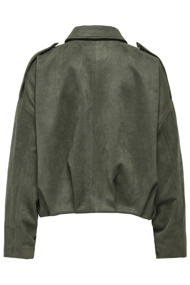 Jacqueline de Yong groene dames jas | Achteraanzicht