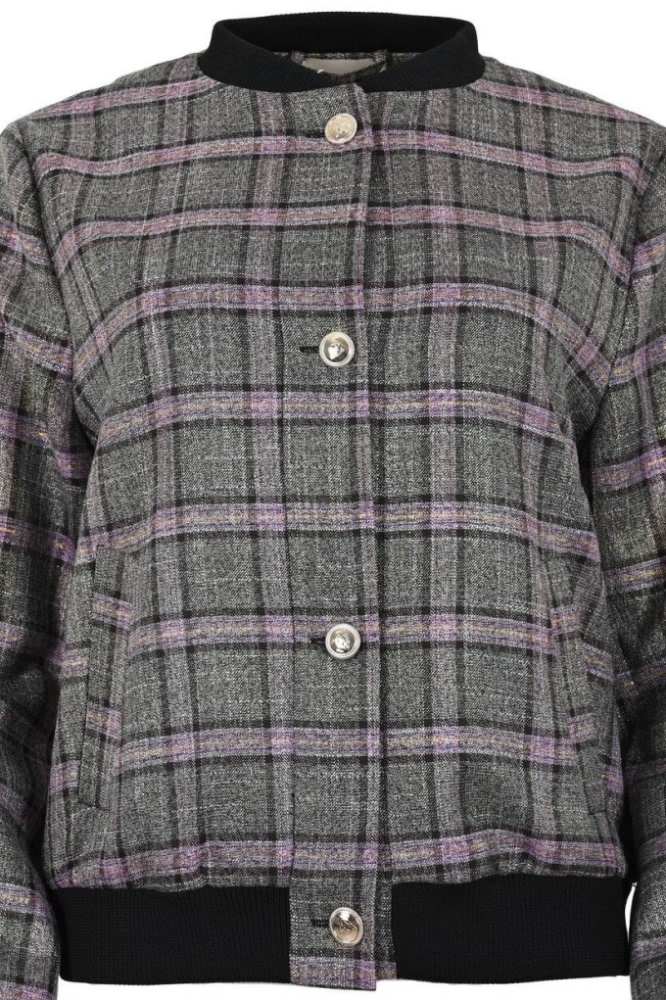 Zizo grijze dames jas | Close up