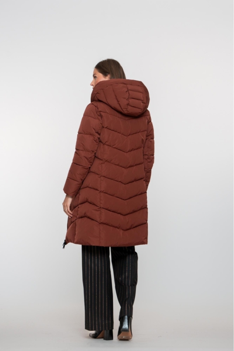 Geisha bruine dames jas | Model achteraanzicht