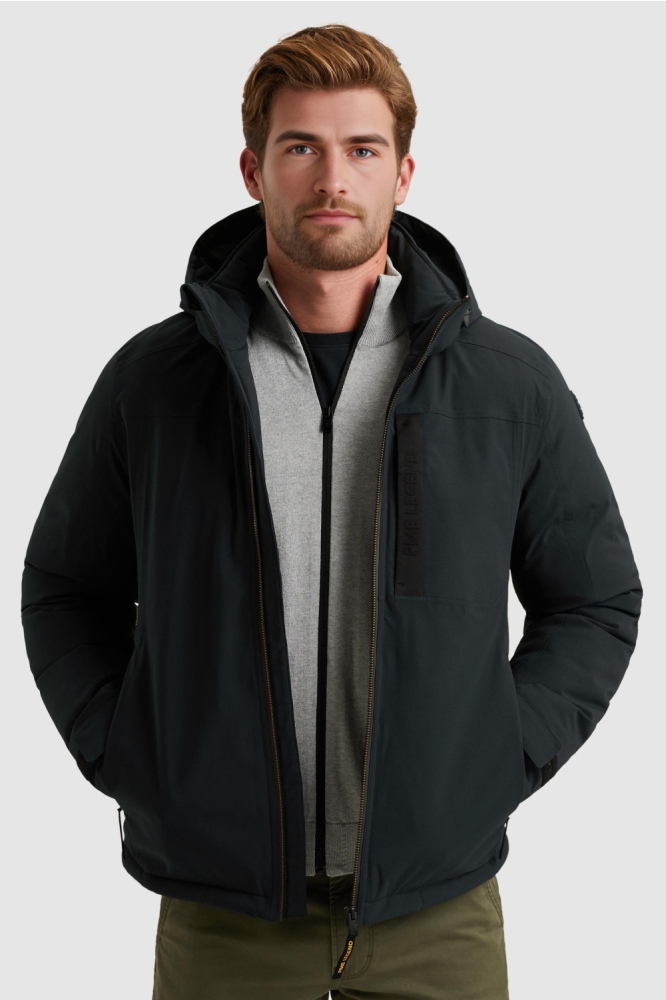 PME legend blauwe heren jas | Model vooraanzicht