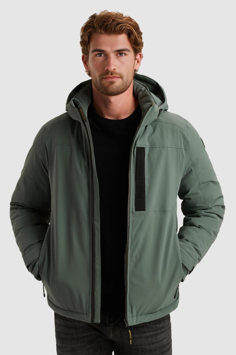PME legend groene heren jas | Model vooraanzicht