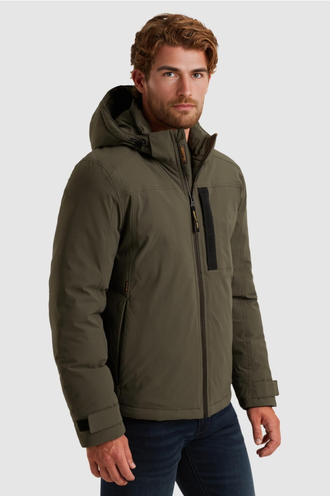 PME legend groene heren jas | Model zijaanzicht