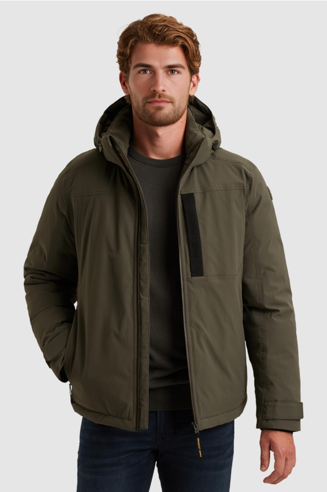 PME legend groene heren jas | Model vooraanzicht