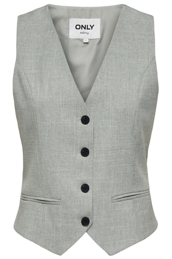 Only groene dames gilet | Vooraanzicht