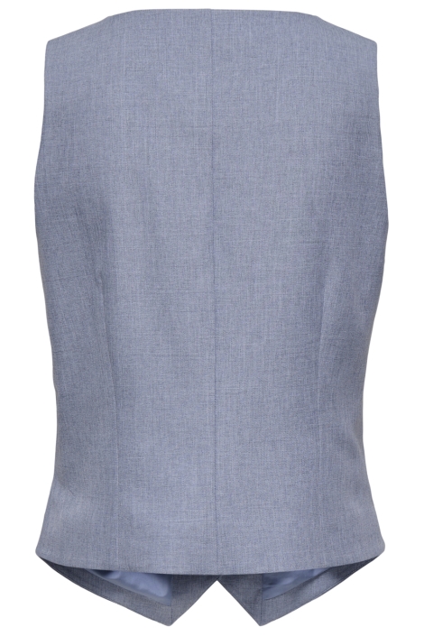 Only blauwe dames gilet | Achteraanzicht