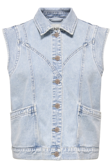 Only Vest ONLKENNEDY SL DNM WAISTCOAT BJ NOOS 15278041 Light Blue Denim