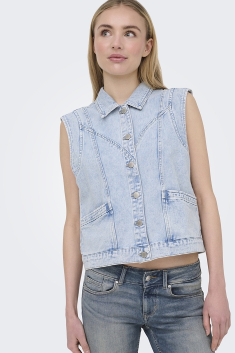 Only blauwe dames gilet | 