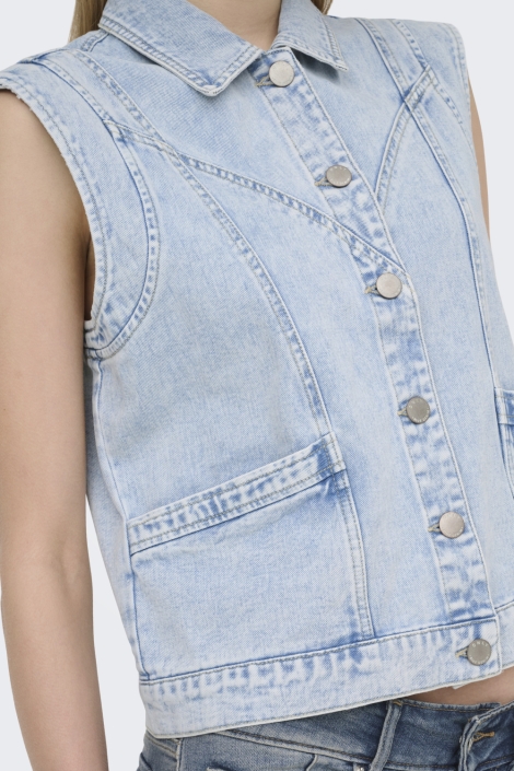 Only blauwe dames gilet | 