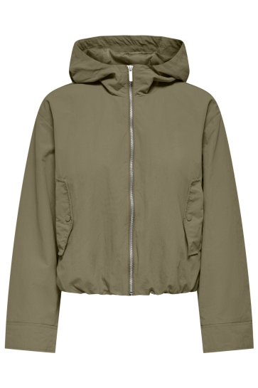 Only ONLBEALO HOOD JACKET OTW NOOS 15336162 ALOE/SILVER TRIM