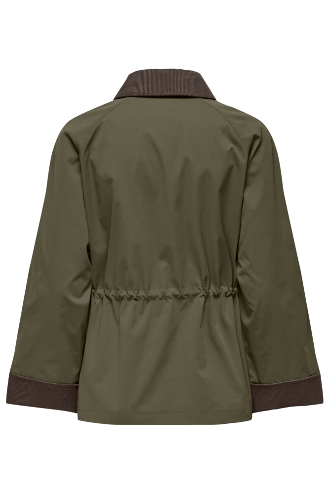 Only groene dames jas | Achteraanzicht