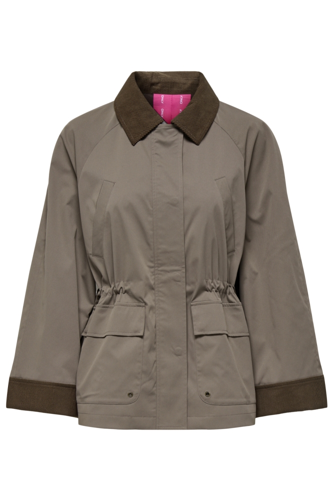 Only bruine dames jas | Vooraanzicht