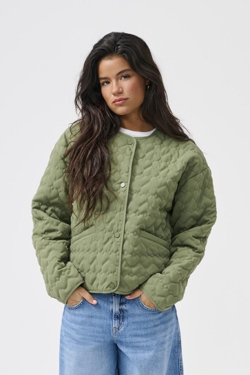 Only ONLHEART LIFE QUILTED JACKET NOOS O 15366265 OIL GREEN