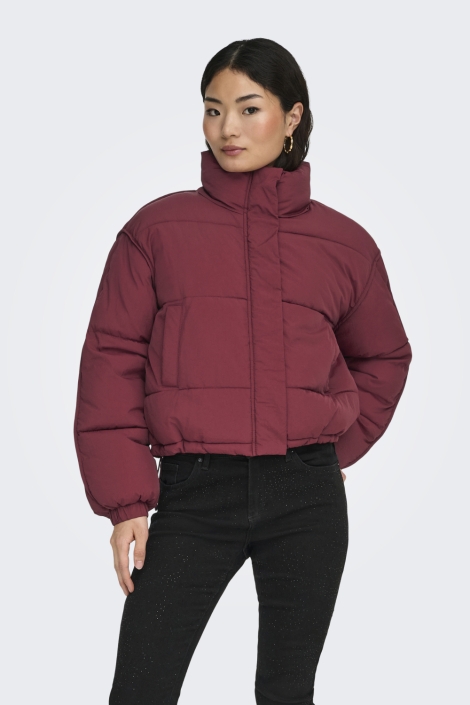 Only bordeaux dames jas | Model vooraanzicht