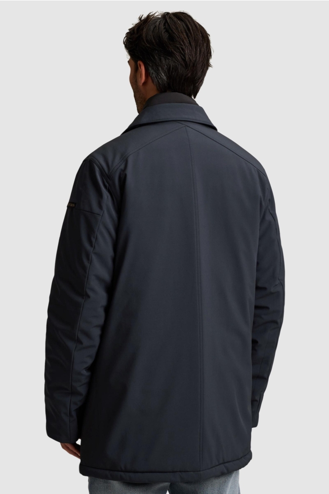 Cast Iron blauwe heren jas | Model achteraanzicht