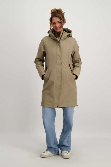 Cars zand dames jas | Model vooraanzicht