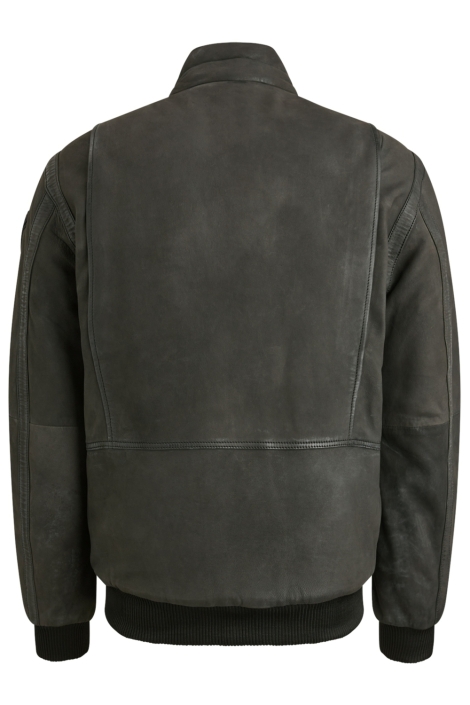 PME legend grijze heren leren jas | Achteraanzicht