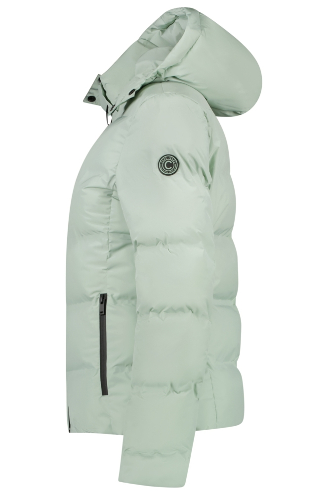 Cars groene dames jas | Zijaanzicht