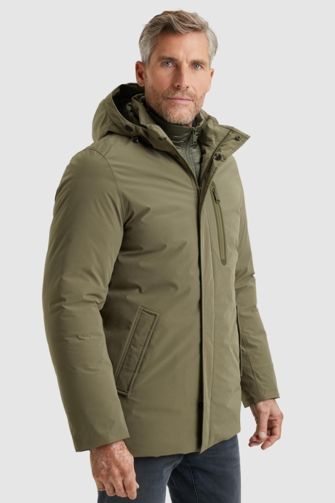 Vanguard groene heren jas | Model zijaanzicht