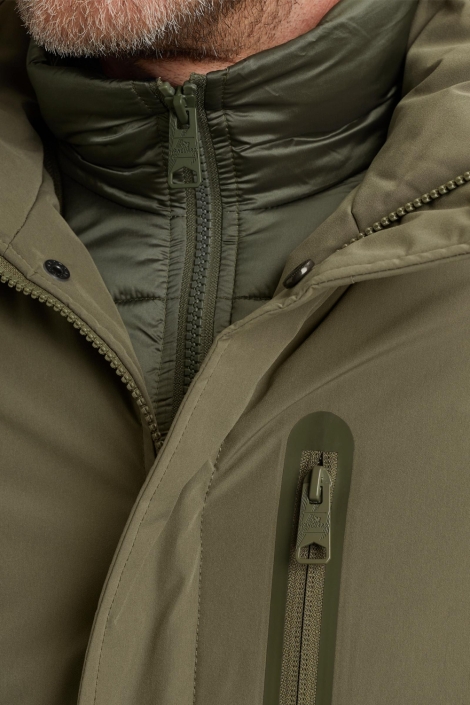 Vanguard groene heren jas | Close up