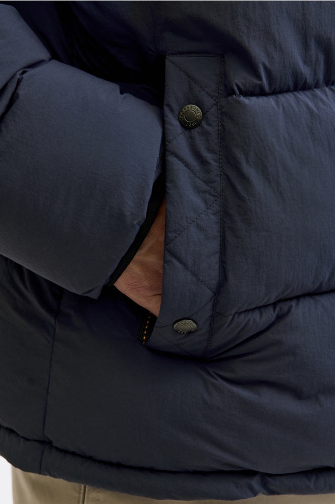 Jack & Jones blauwe heren jas | Close up